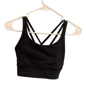 Lululemon Energy Bra Size 4 Black Sports Yoga Running Athleisure Gym Leisure